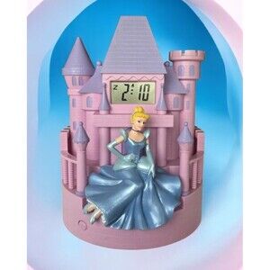 Disney Cinderella Light Projecting Alarm Clock Cinderella & Castle Works Vintage
